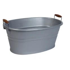 Gifi Nettoyage Et Entretien|Baquet ovale bassine bord haut plastique gris 28L