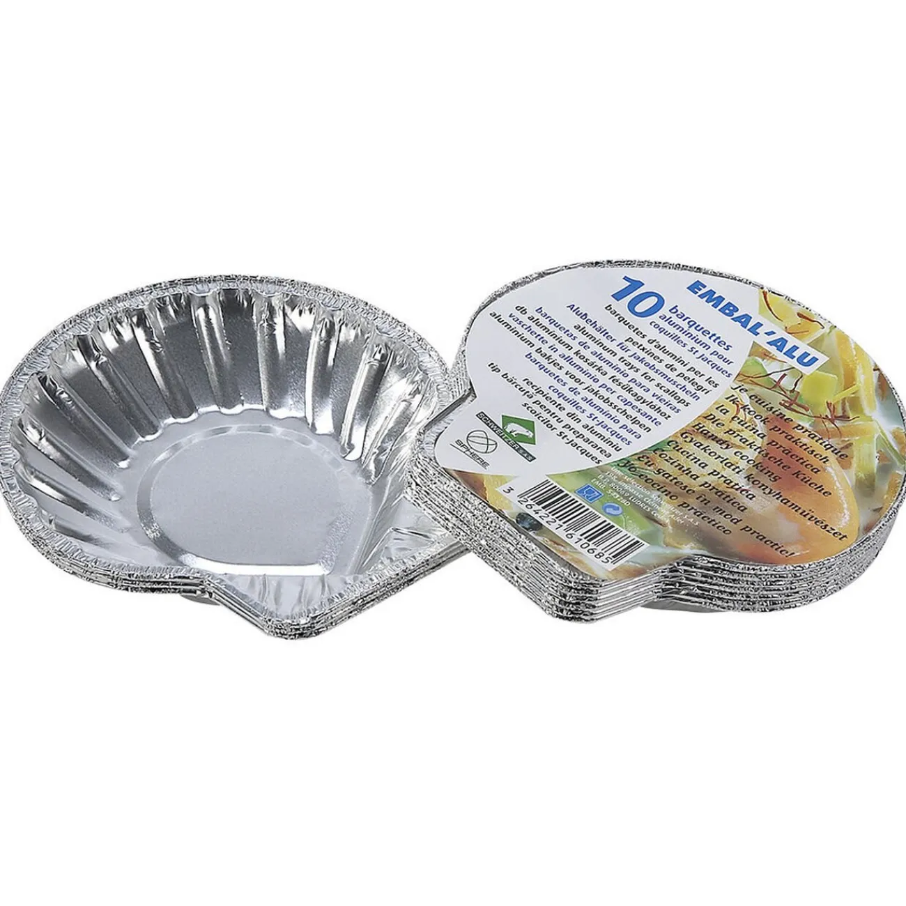 Gifi Barquettes coquilles St Jacques aluminium x10