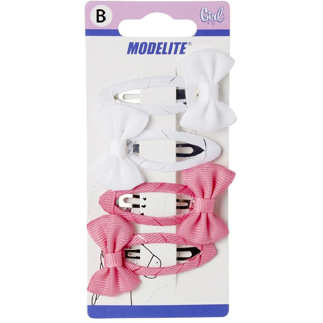 Gifi Beauté^Barrette clic clac à noeud x4