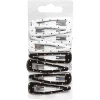 Gifi Beauté^Barrette clic clac imprimé pois noir et blanc x8