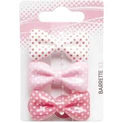 Gifi Beauté^Barrette forme noeud imprimé polyester x3