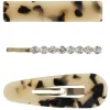 Gifi Beauté^Barrette pour cheveux beige et noir x 3