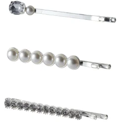 Gifi Beauté^Barrette strass gris argenté x3