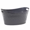 Gifi Nettoyage Et Entretien|Bassine souple ovale motif quadrillé gris