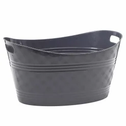 Gifi Nettoyage Et Entretien|Bassine souple ovale motif quadrillé gris