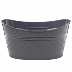 Gifi Nettoyage Et Entretien|Bassine souple ovale motif quadrillé gris