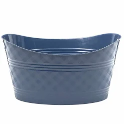 Gifi Nettoyage Et Entretien|Bassine souple ovale motif quadrillé bleu