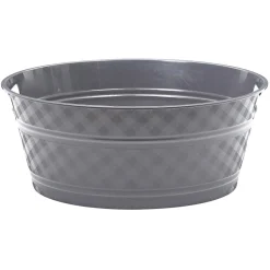 Gifi Nettoyage Et Entretien|Bassine souple ronde motif quadrillé gris