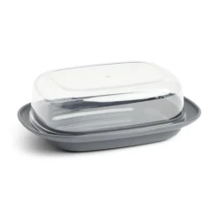 Gifi Beurrier plastique sans BPA transparent ou gris 17,4x12,5xH6cm