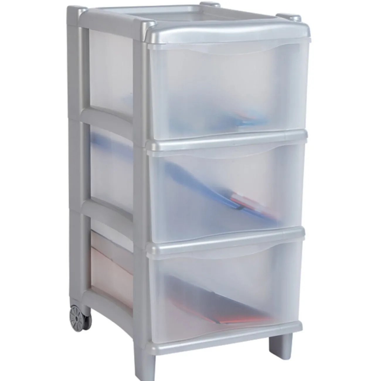 Gifi Rangement|Bloc 3 tiroirs à roulettes