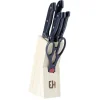Gifi Bloc en bois 5 couteaux de cuisine et ciseaux