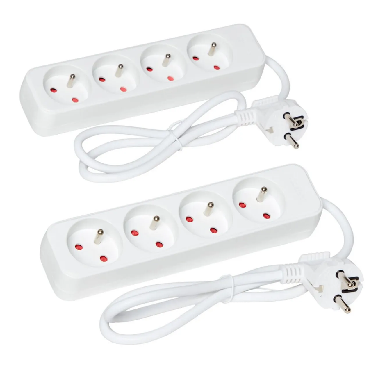 Gifi Accessoires Électriques^Bloc multiprise blanc 4 prises x2