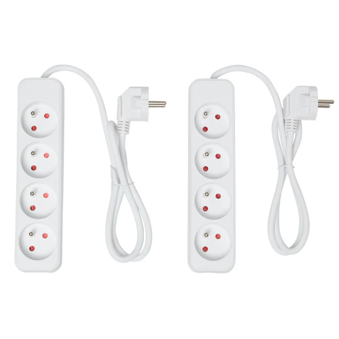 Gifi Accessoires Électriques^Bloc multiprise blanc 4 prises x2