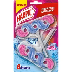 Gifi Nettoyage Et Entretien|Bloc WC Harpic fraîcheur active fleurs tropicales x2