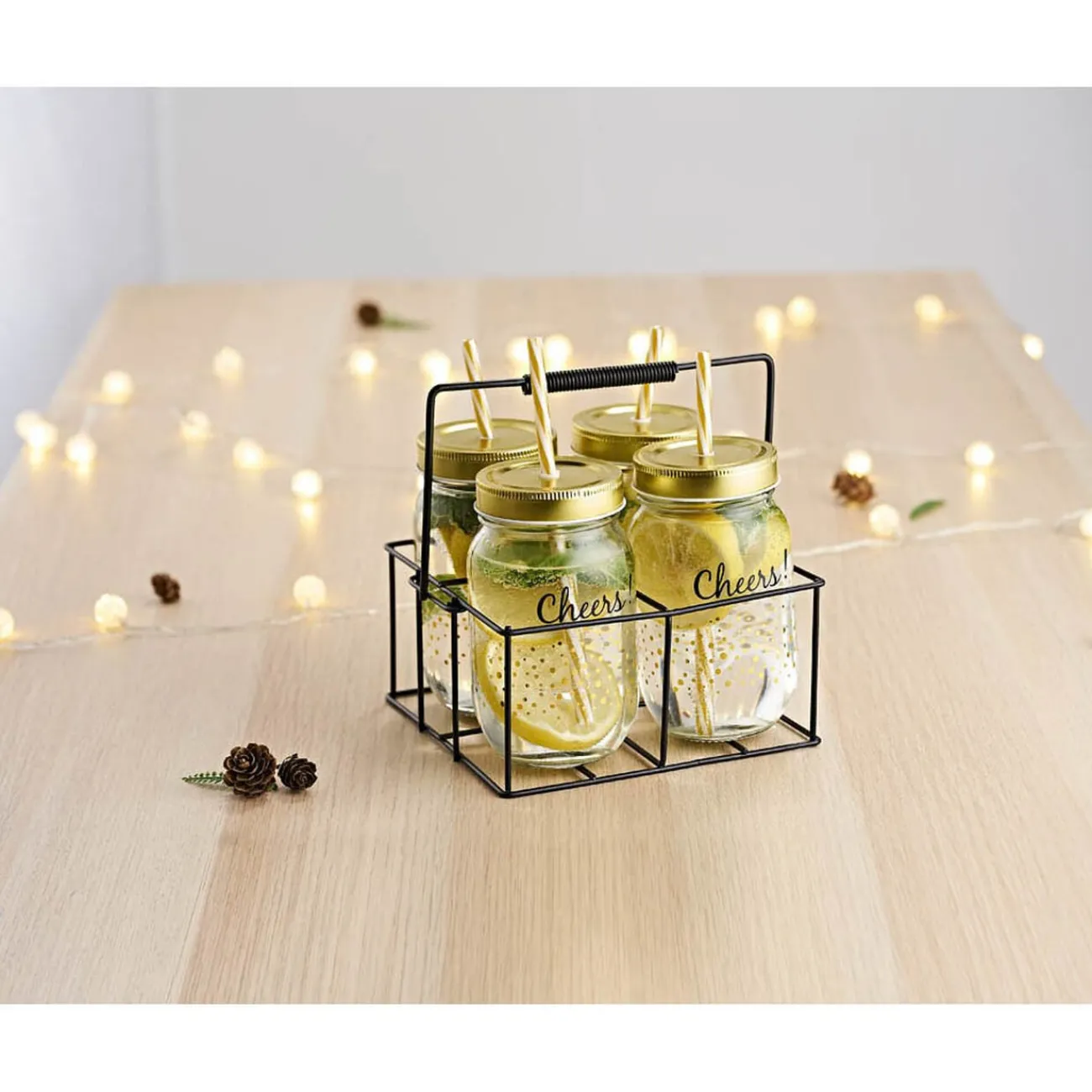 Gifi Bocal avec paille et support x4