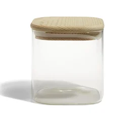Gifi Bocal de conservation 60cl en verre avec couvercle en bois