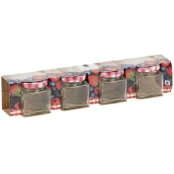 Gifi Bocal de conservation en verre 75 ml x 4