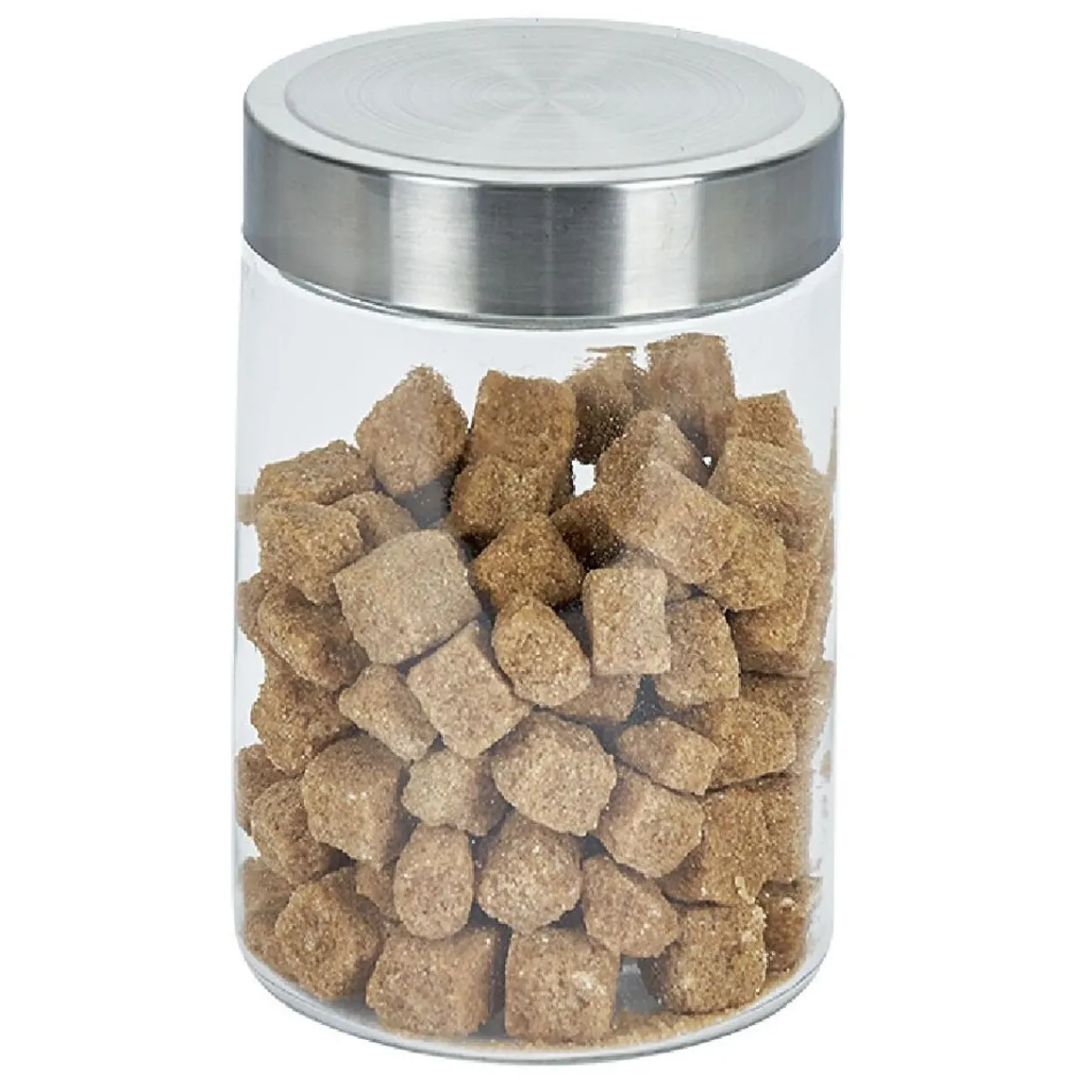 Gifi Bocal en verre avec couvercle inox - Lot de 4