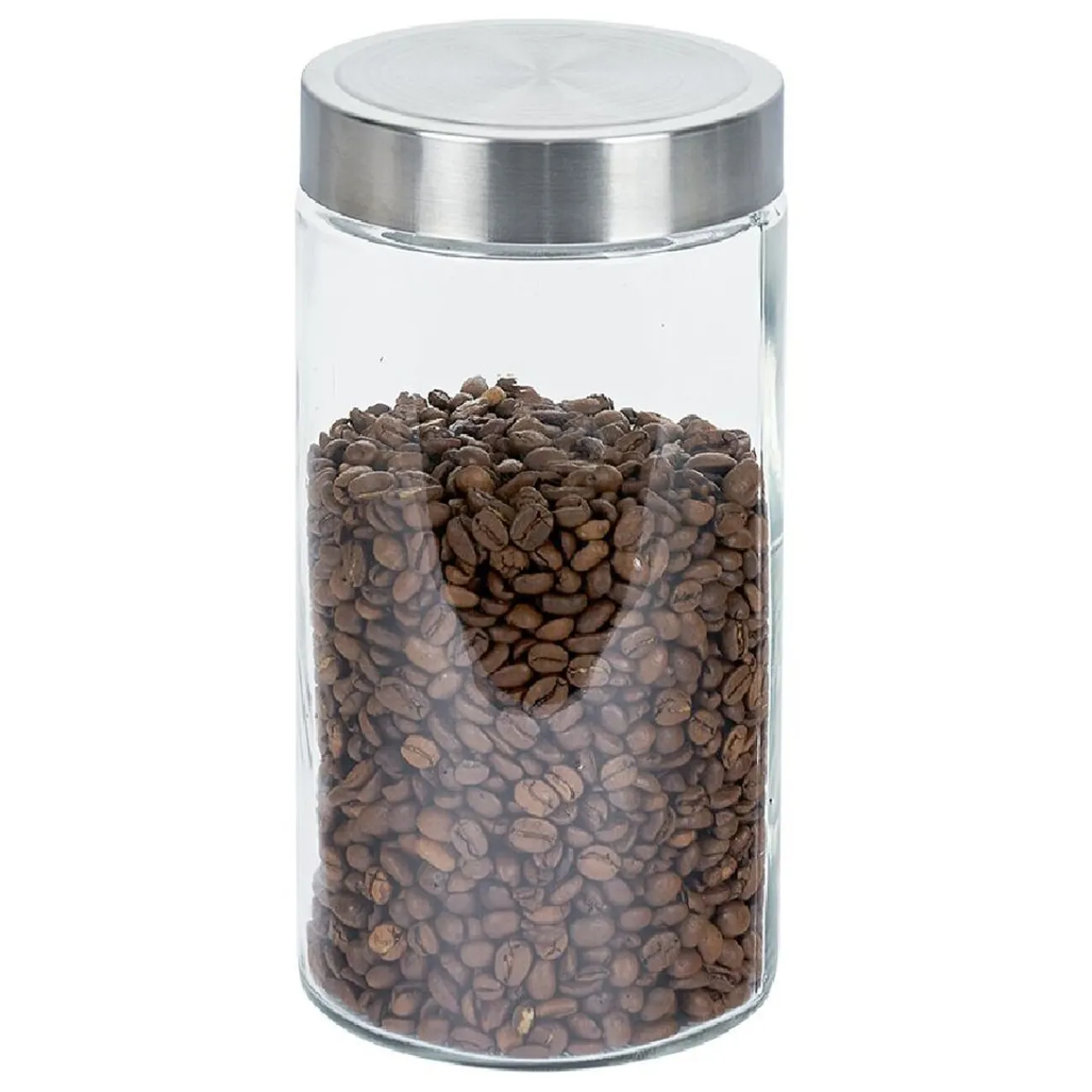 Gifi Bocal en verre avec couvercle inox - Lot de 4