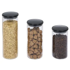 Gifi Bocal en verre avec couvercle x3