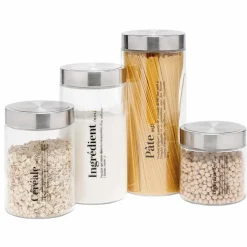 Gifi Bocal en verre pour conservation alimentaire x4