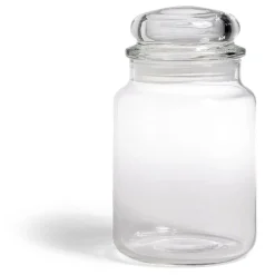 Gifi Bocal en verre transparent avec couvercle hermétique 800ml - H.17cm