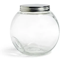 Gifi Bocal en verre transparent couvercle métal 2000ml - 17,5x12,5xH.17cm