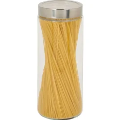 Gifi Bocal en verre transparent couvercle inox 2L - Ø11xH.27cm