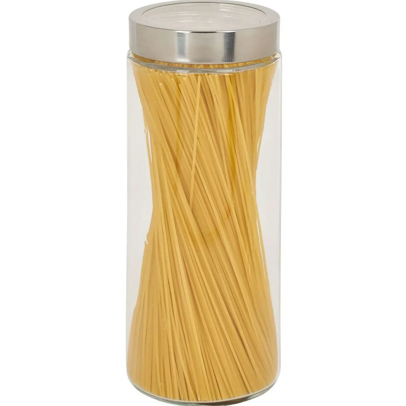 Gifi Bocal en verre transparent couvercle inox 2L - Ø11xH.27cm