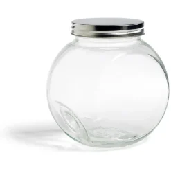 Gifi Bocal en verre transparent couvercle métal 2000ml - 16x11,5xH.16cm