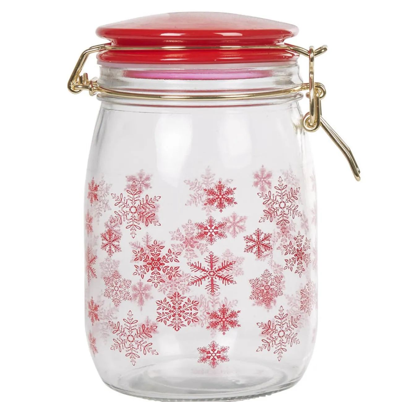 Gifi Bocal flocon rouge Noël