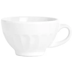 Gifi Bol à café avec anse blanc cotelé