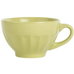 Gifi Bol à café avec anse vert cotelé