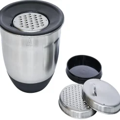 Gifi Bol à mixer inox avec base silicone et 3 râpes Ø22xH11,2cm