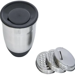 Gifi Bol à mixer inox avec base silicone et 3 râpes Ø22xH11,2cm