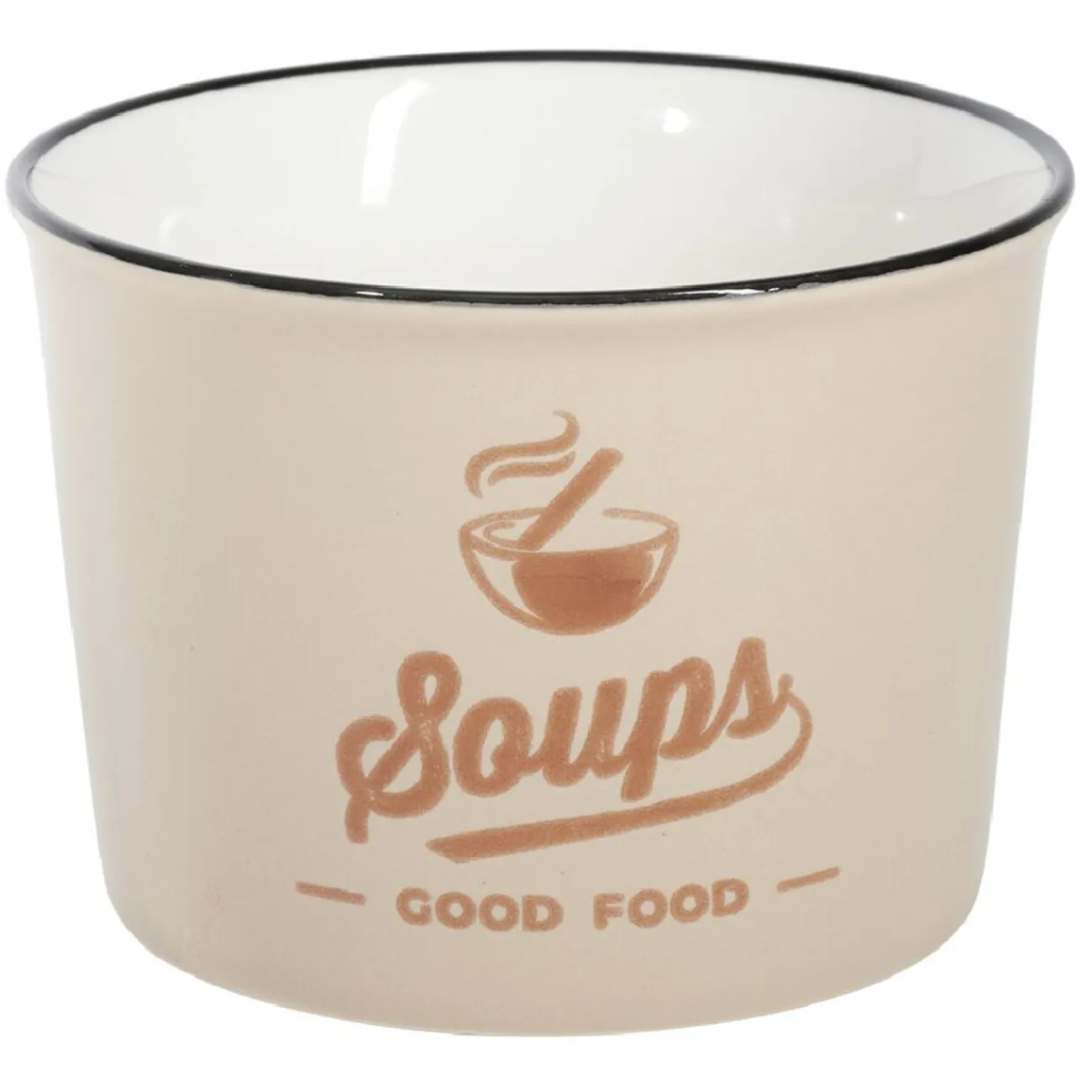 Gifi Bol à soupe inscription Soups Good Food 500ml