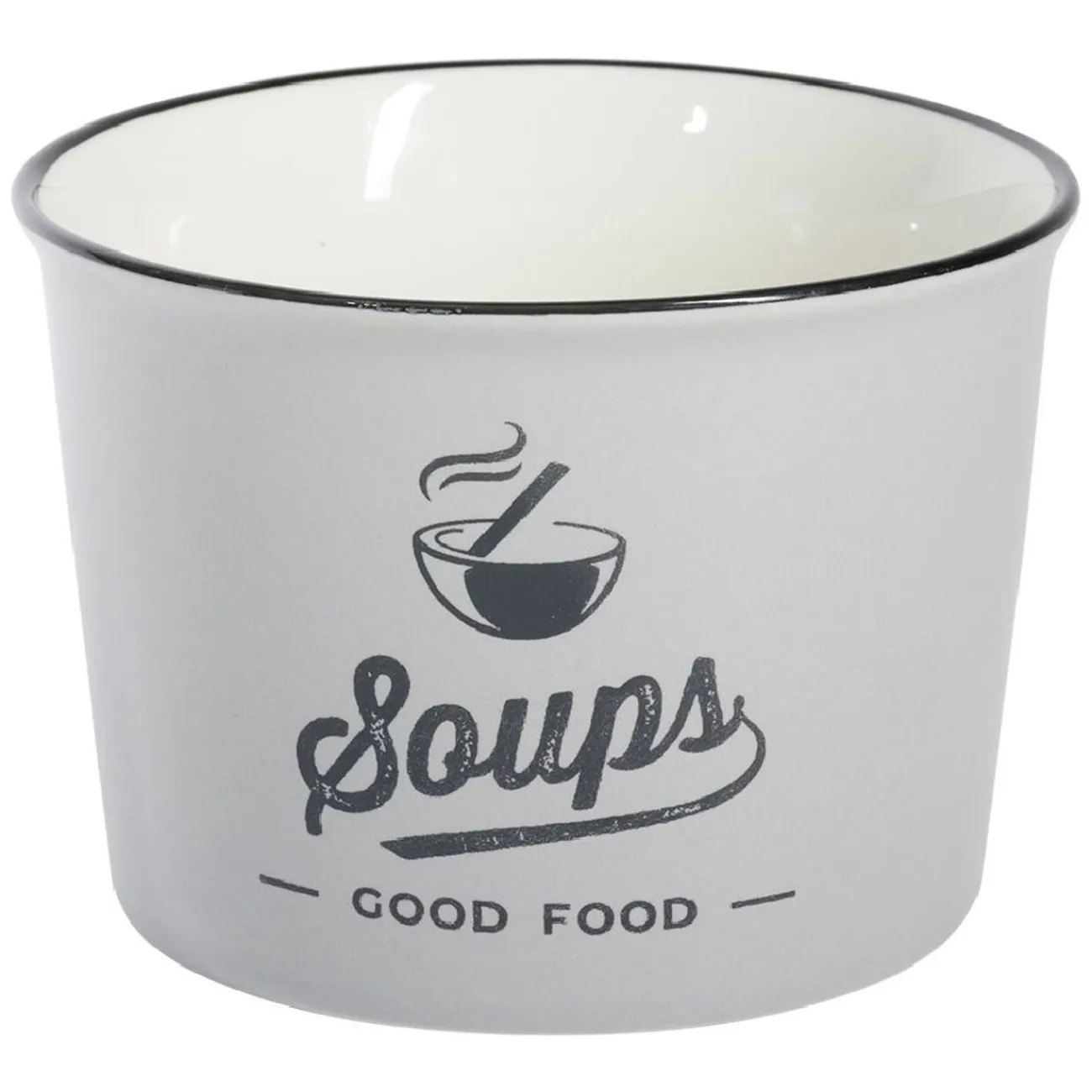 Gifi Bol à soupe inscription Soups Good Food 500ml
