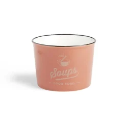 Gifi Bol à soupe 500ml faïence rouge Ø12xH8,4cm