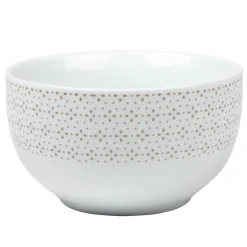 Gifi Bol blanc à motif taupe