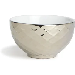 Gifi Bol céramique argenté, Ø 11 cm, 2 modèles