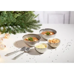 Gifi Bol céramique argenté, Ø 11 cm, 2 modèles