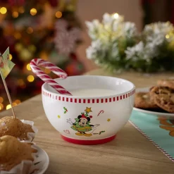 Gifi Bol Disney Mickey grès blanc et rouge Ø14cm