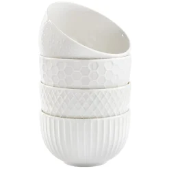 Gifi Bol embossé blanc x4