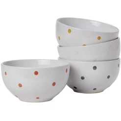 Gifi Bol en céramique déco pois coloré x4