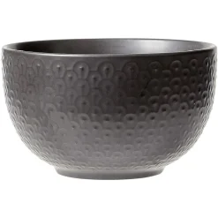 Gifi Bol en grès noir x4