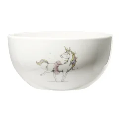 Gifi Bol en porcelaine blanc pour enfant motif licorne Ø14xH7cm