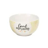 Gifi Bol en porcelaine jaune avec inscription "Good Morning my Love"