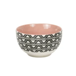 Gifi Bol en porcelaine motif graphique noir blanc