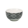 Gifi Bol en porcelaine motif rosace noir blanc