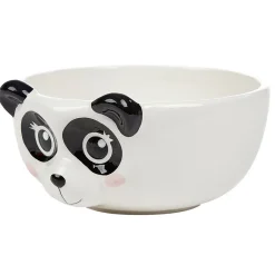 Gifi Bol forme tête de panda en faïence noir et blanc